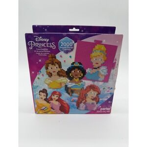Disney Princess Perler Fused Bead Kit 2000 Beads Ariel Belle Jasmine Tiana